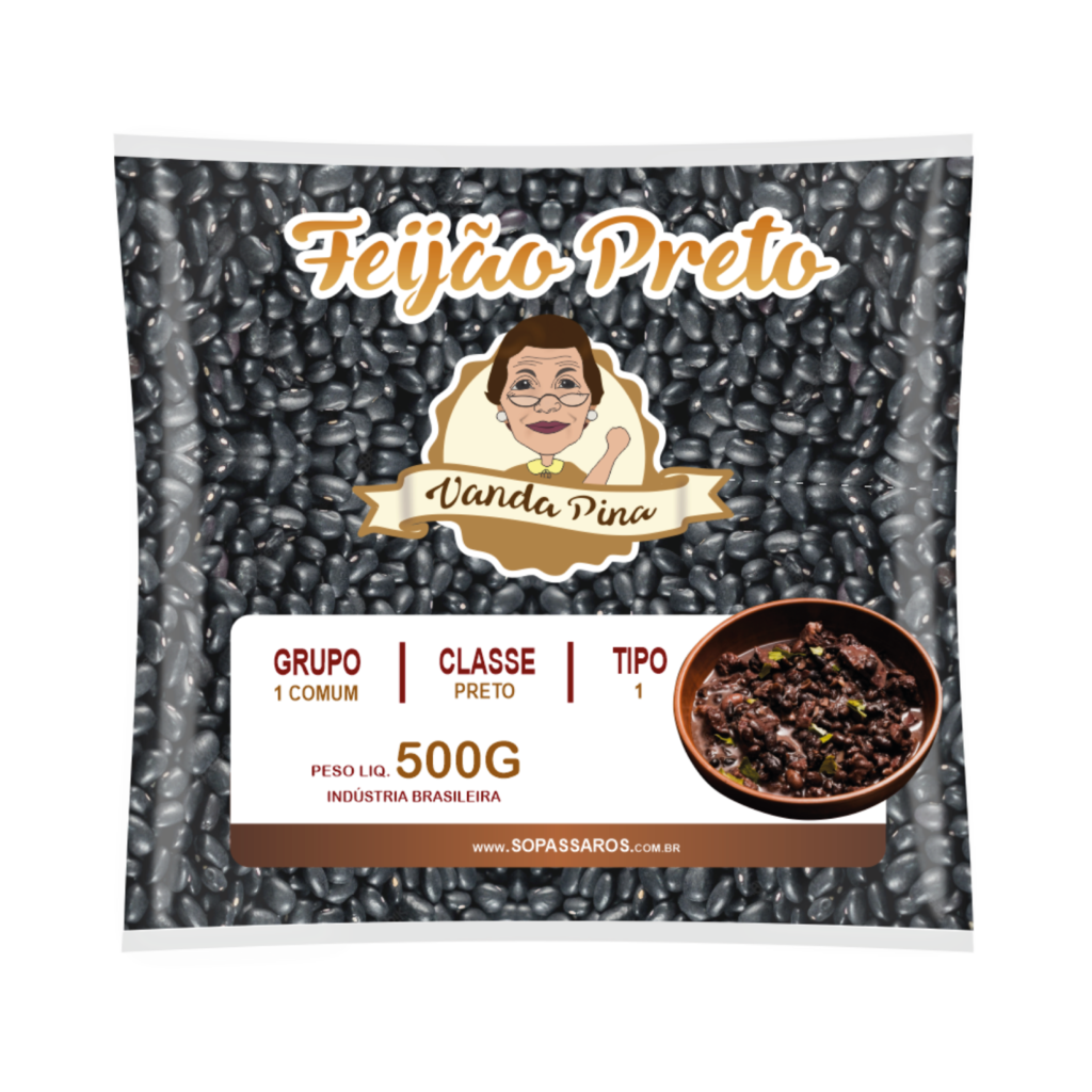 FEIJÃO FEIJÃO PRETO VANDA PINA 500g