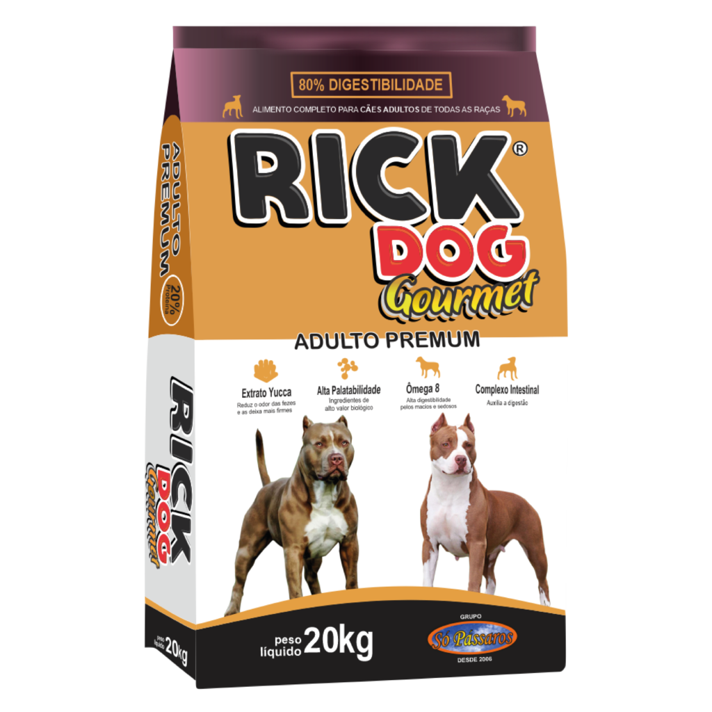 RAÇÃO RICK DOG GOURMET ADULTO PREMIUM SÓ PÁSSAROS