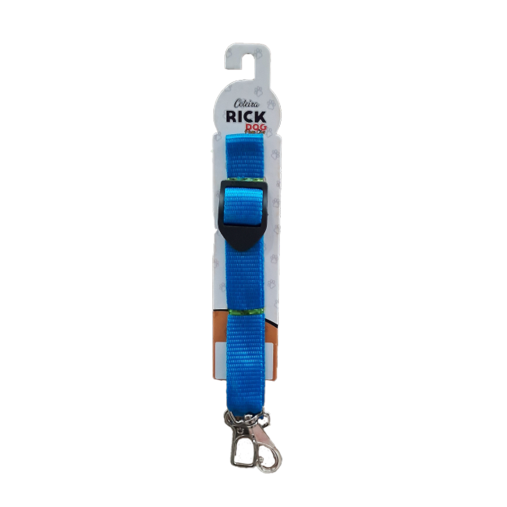 COLEIRA PARA CÃES RICK DOG 25MM AZUL