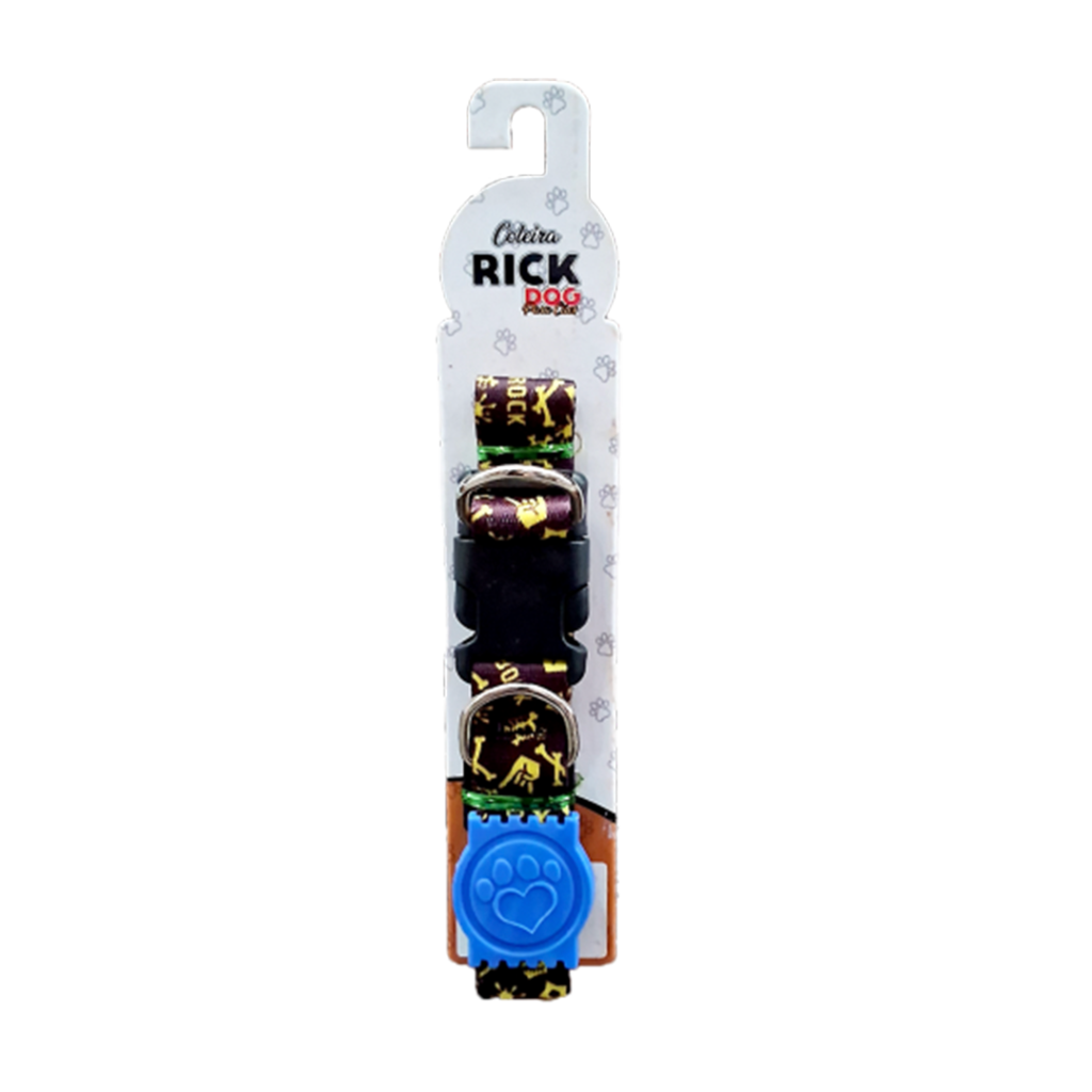 COLEIRA PARA CÃES RICK DOG 25MM ESTAMPADA